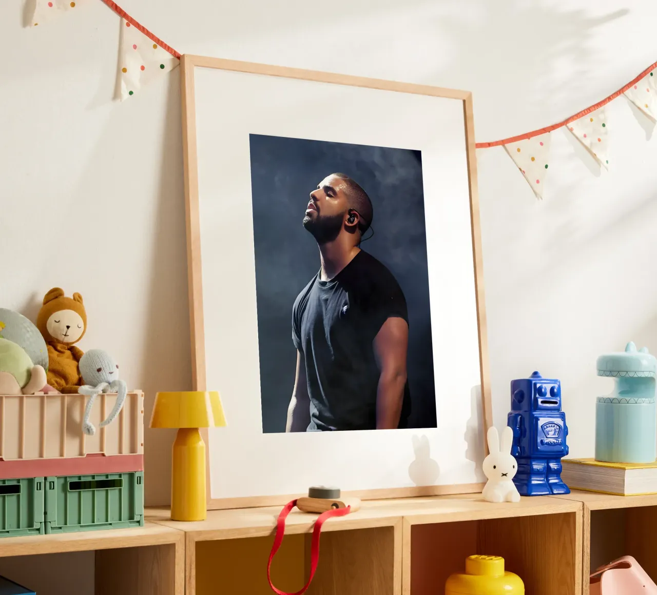 Drake carta hahnemühle da Low poly art