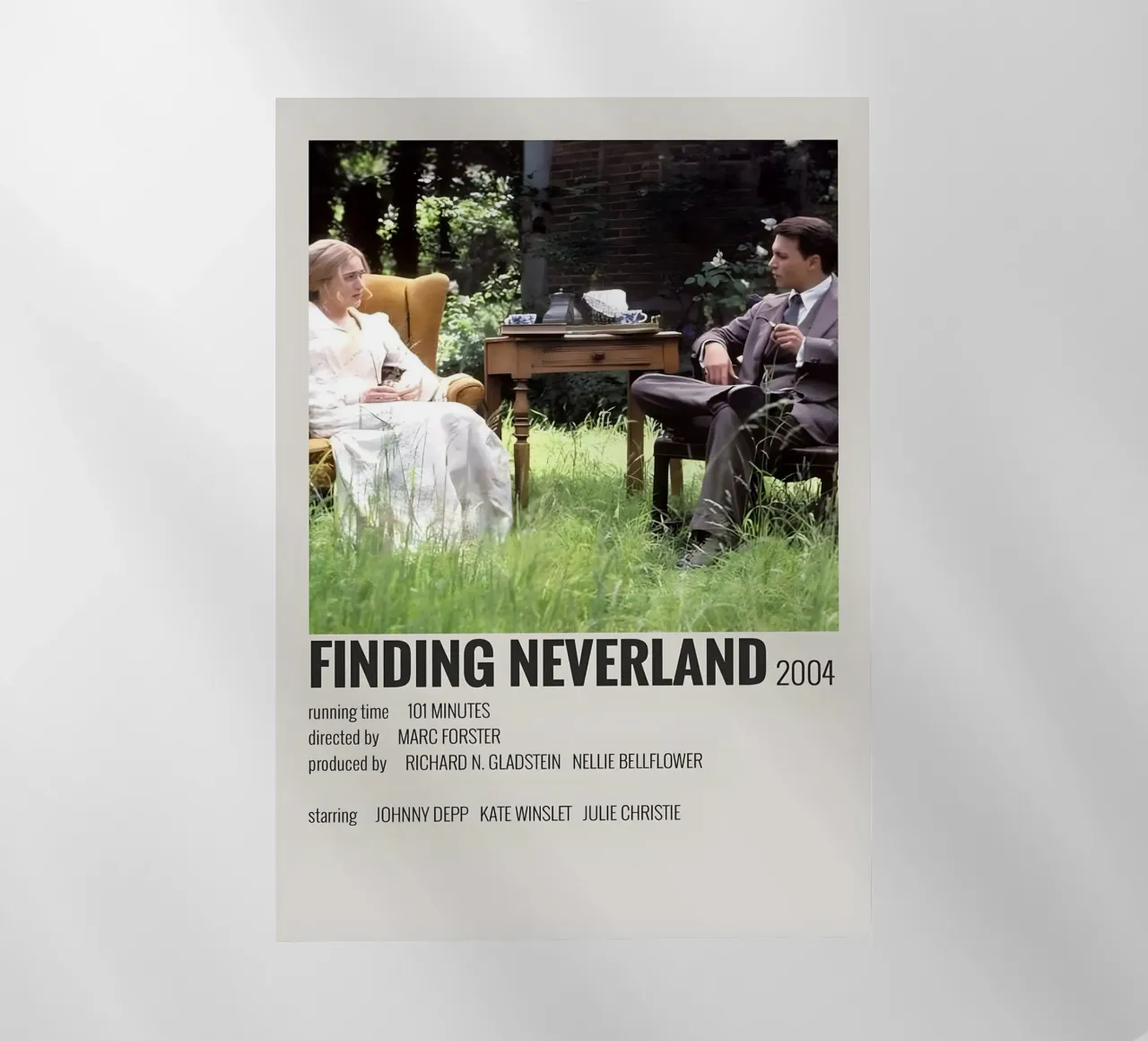 FINDING NEVERLAND 2004 pellicola backlit da MVFminimalist