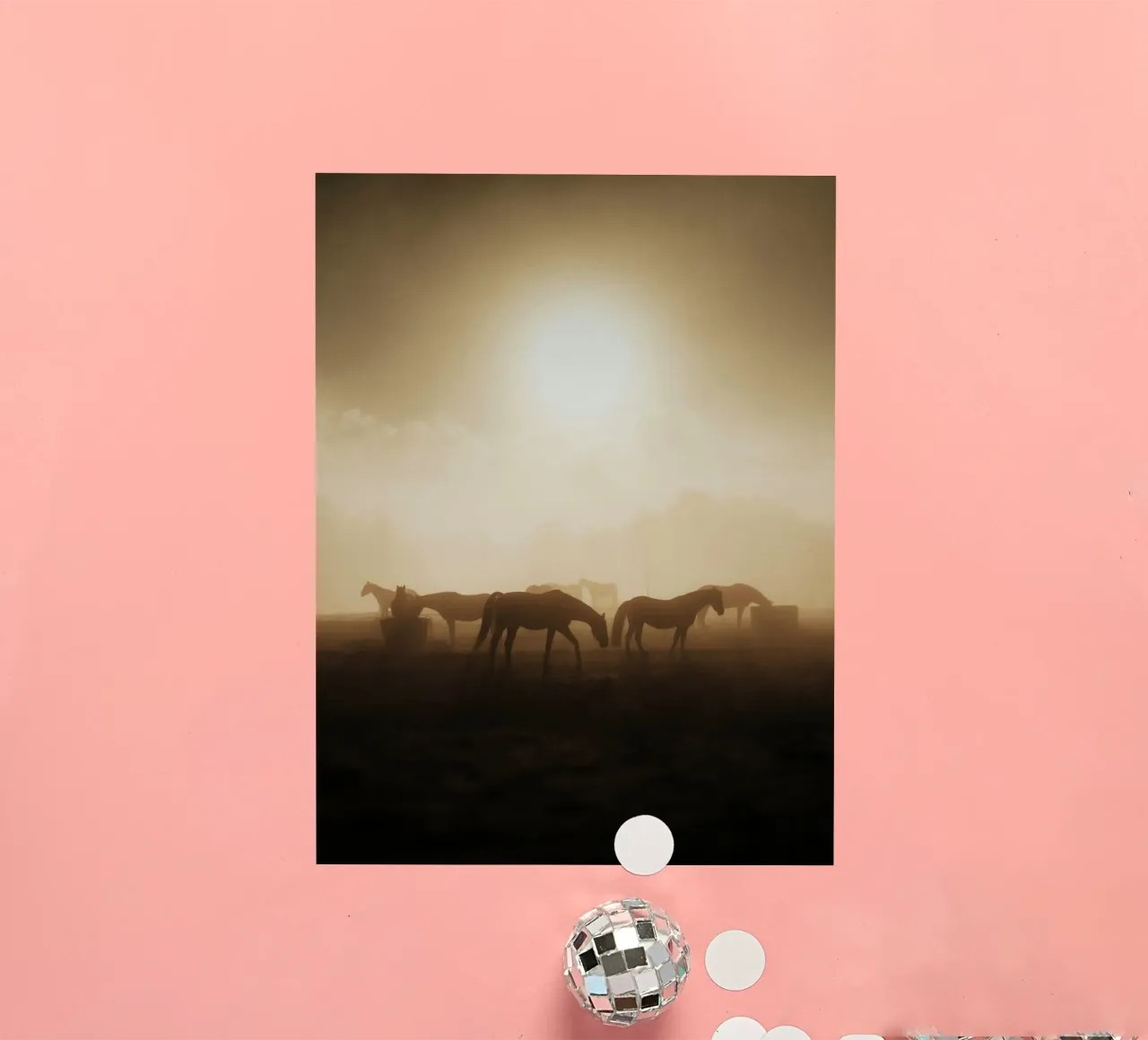 horses in the sunset sticker by Horsire
