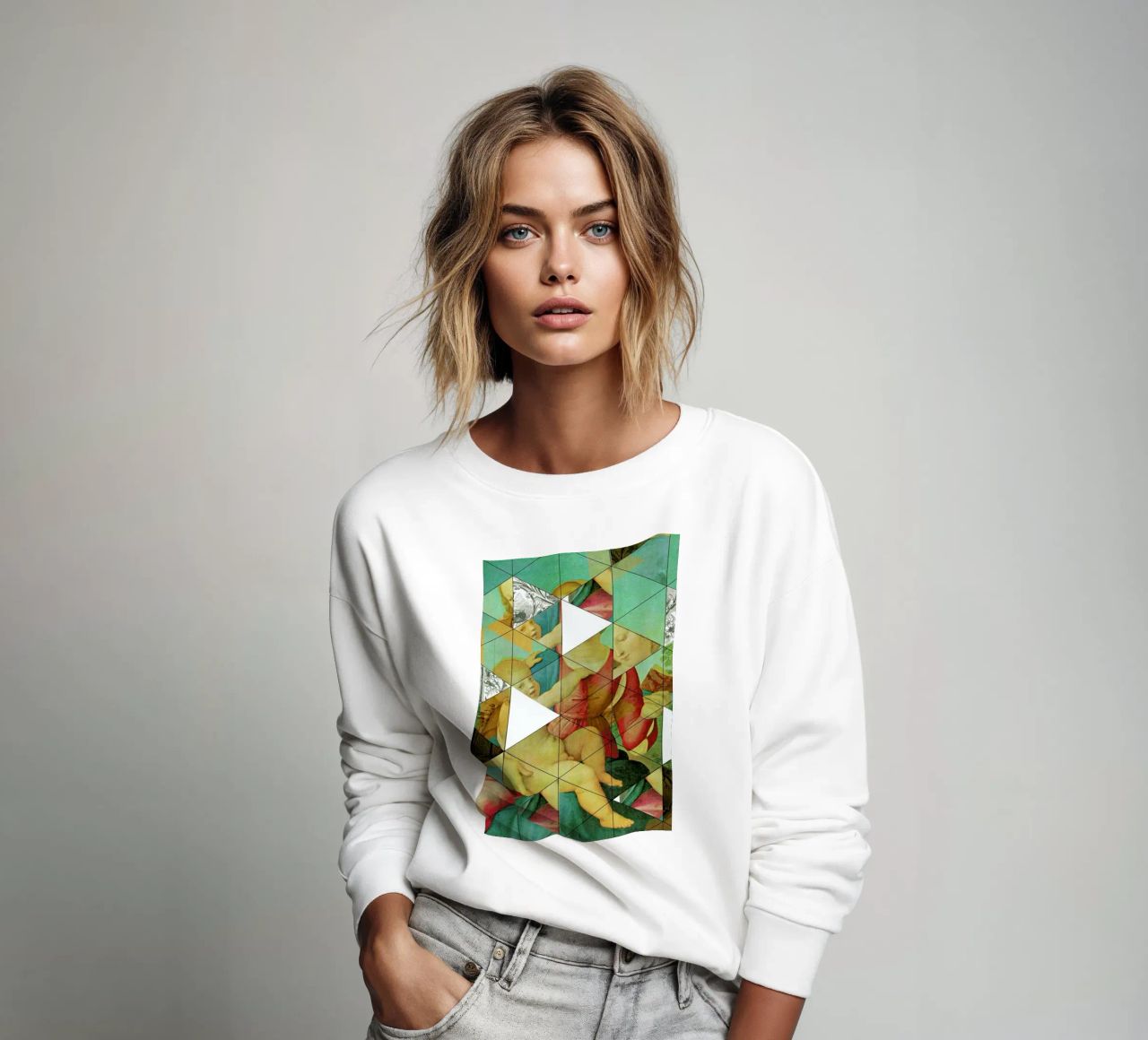 Raphael´s Mother&Child get mixed sweatshirt by Marko Köppe