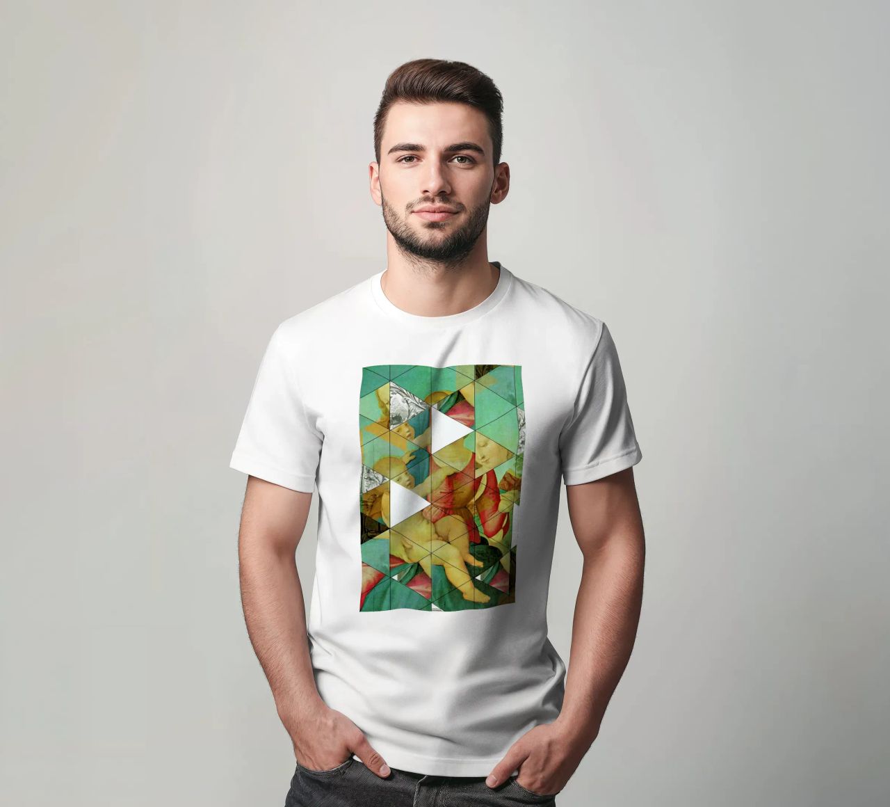 Raphael´s Mother&Child get mixed t-shirt by Marko Köppe