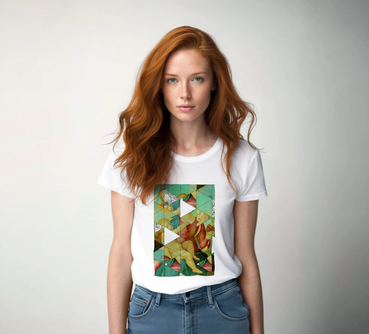 Raphael´s Mother&Child get mixed women's fitted t-shirt by Marko Köppe