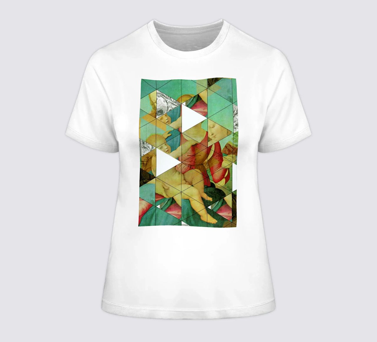 Raphael´s Mother&Child get mixed women's fitted t-shirt by Marko Köppe