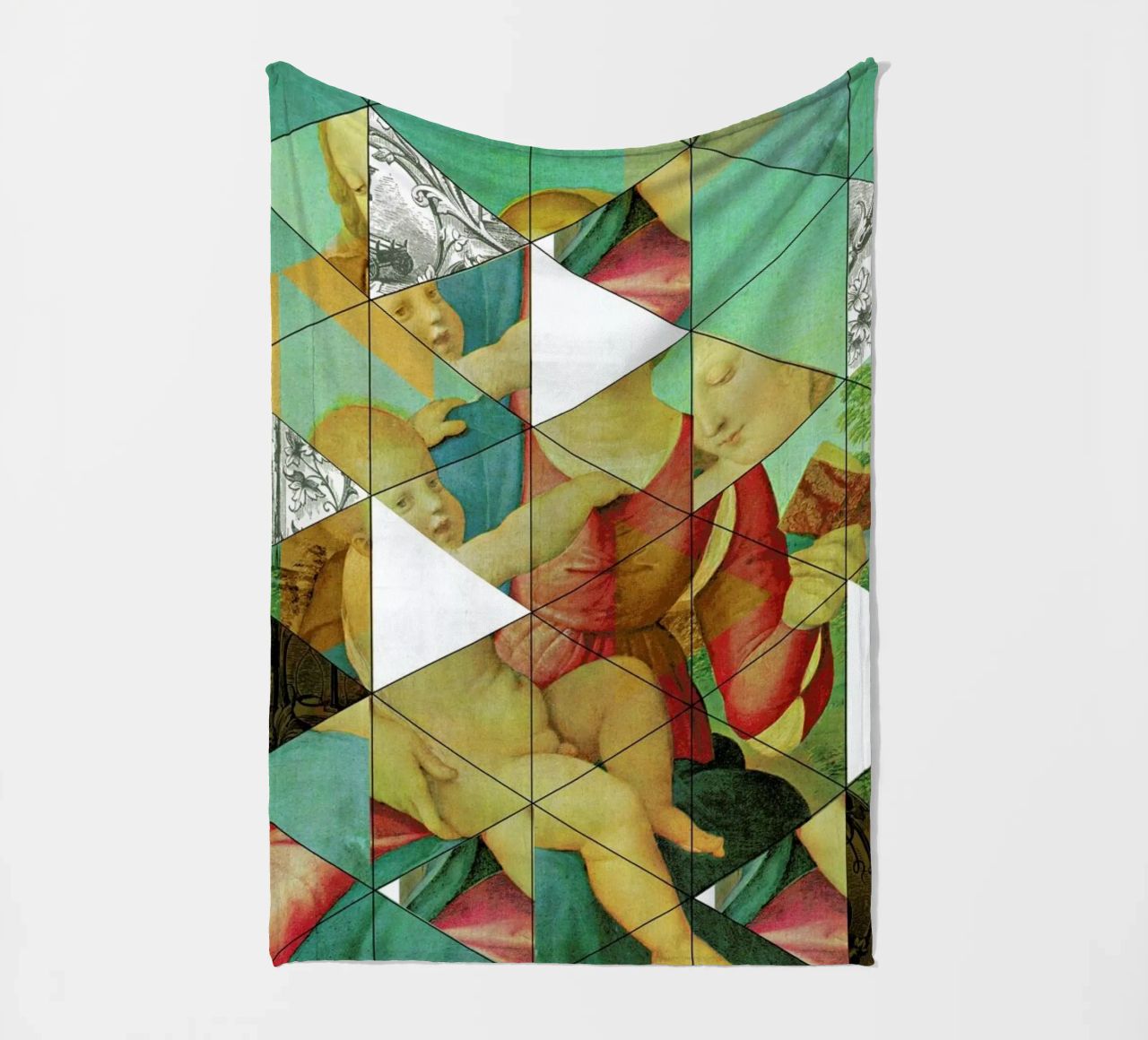 Raphael´s Mother&Child get mixed fleece blanket by Marko Köppe