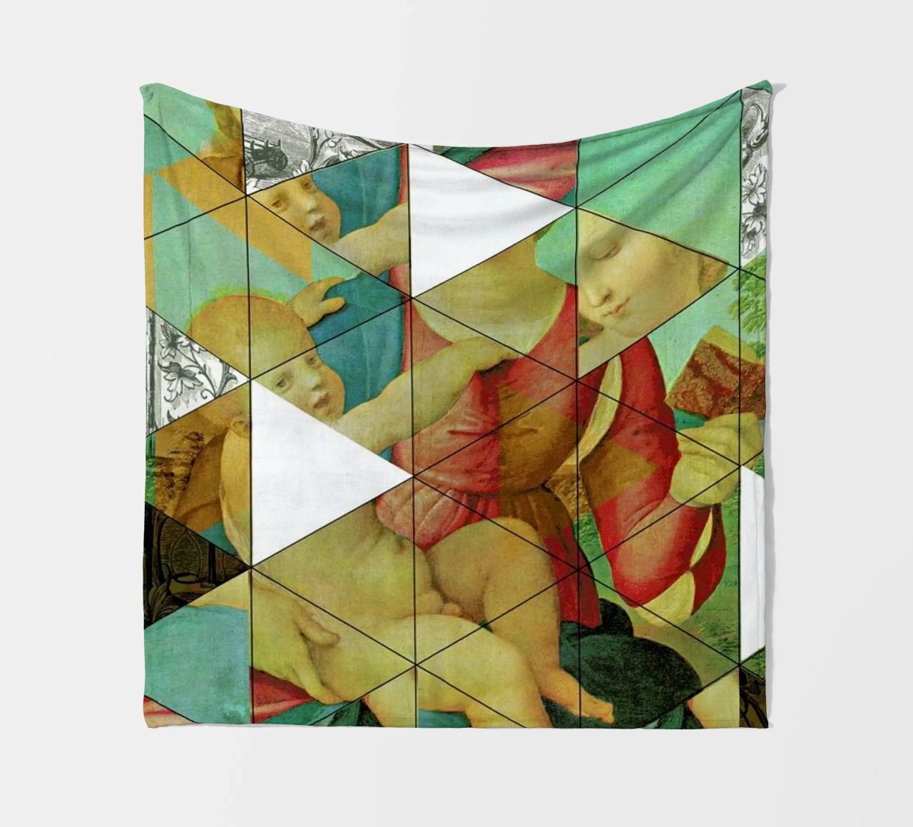 Raphael´s Mother&Child get mixed fleece blanket by Marko Köppe