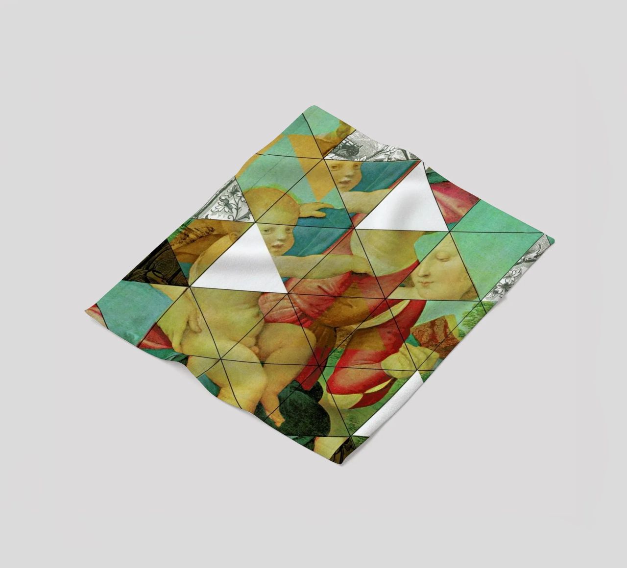Raphael´s Mother&Child get mixed fleece blanket by Marko Köppe