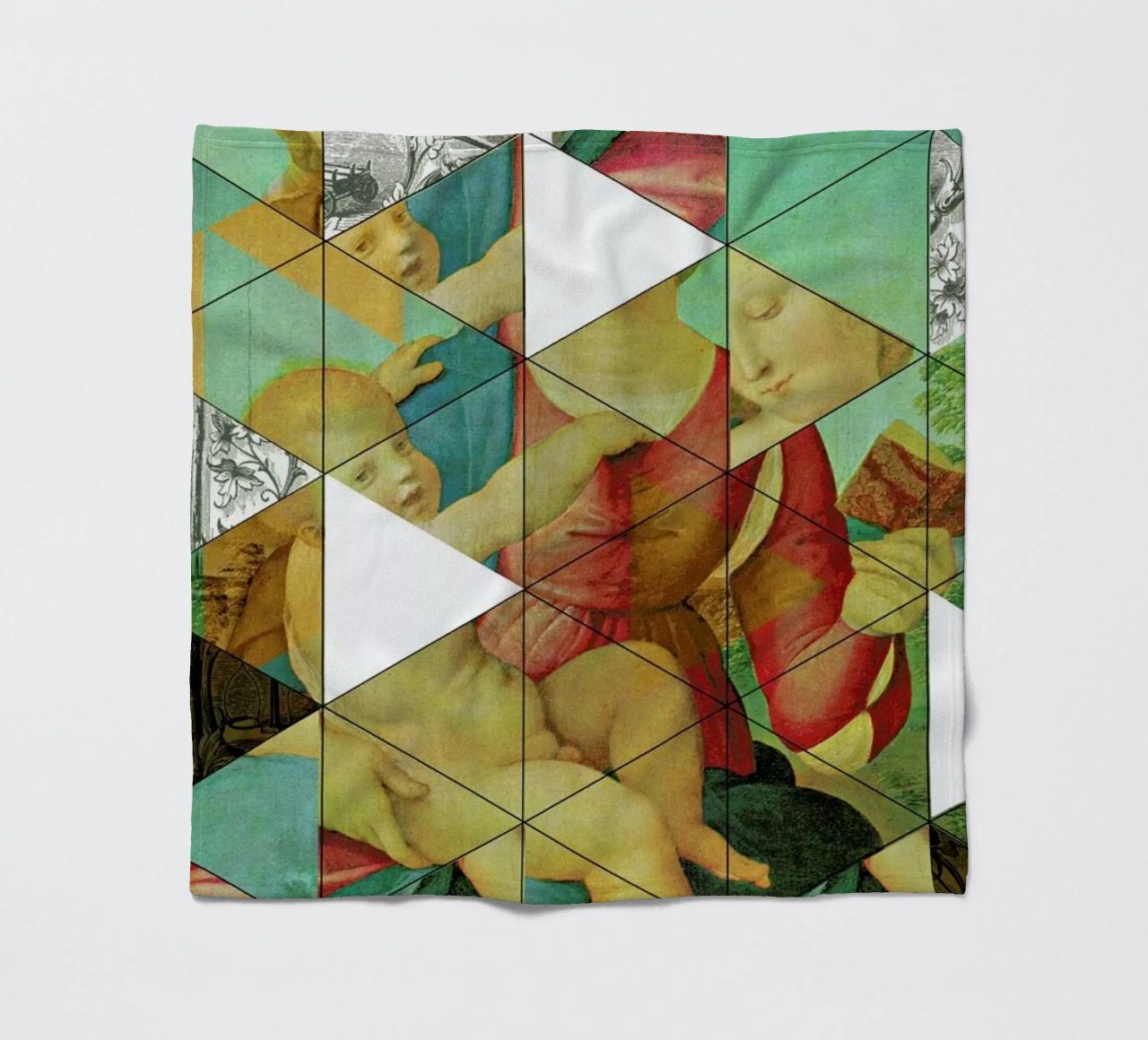 Raphael´s Mother&Child get mixed fleece blanket by Marko Köppe
