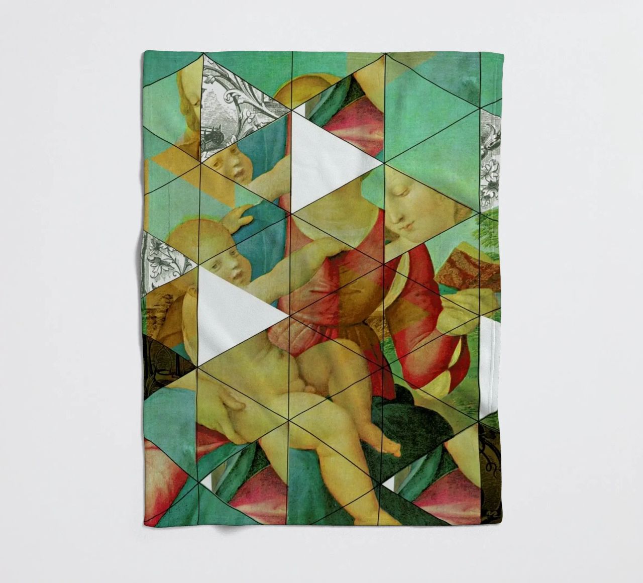 Raphael´s Mother&Child get mixed fleece blanket by Marko Köppe