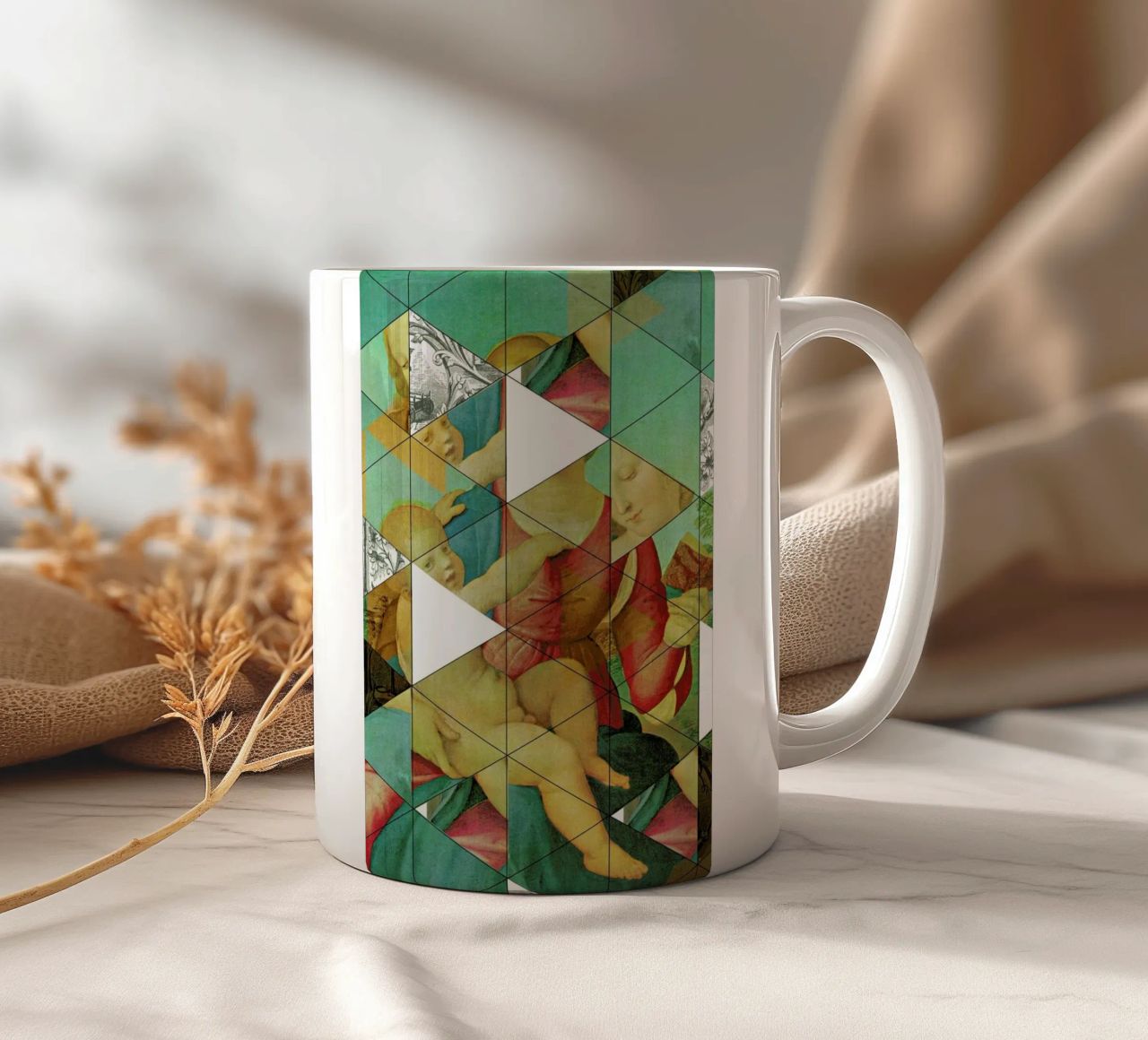 Raphael´s Mother&Child get mixed ceramic mug by Marko Köppe