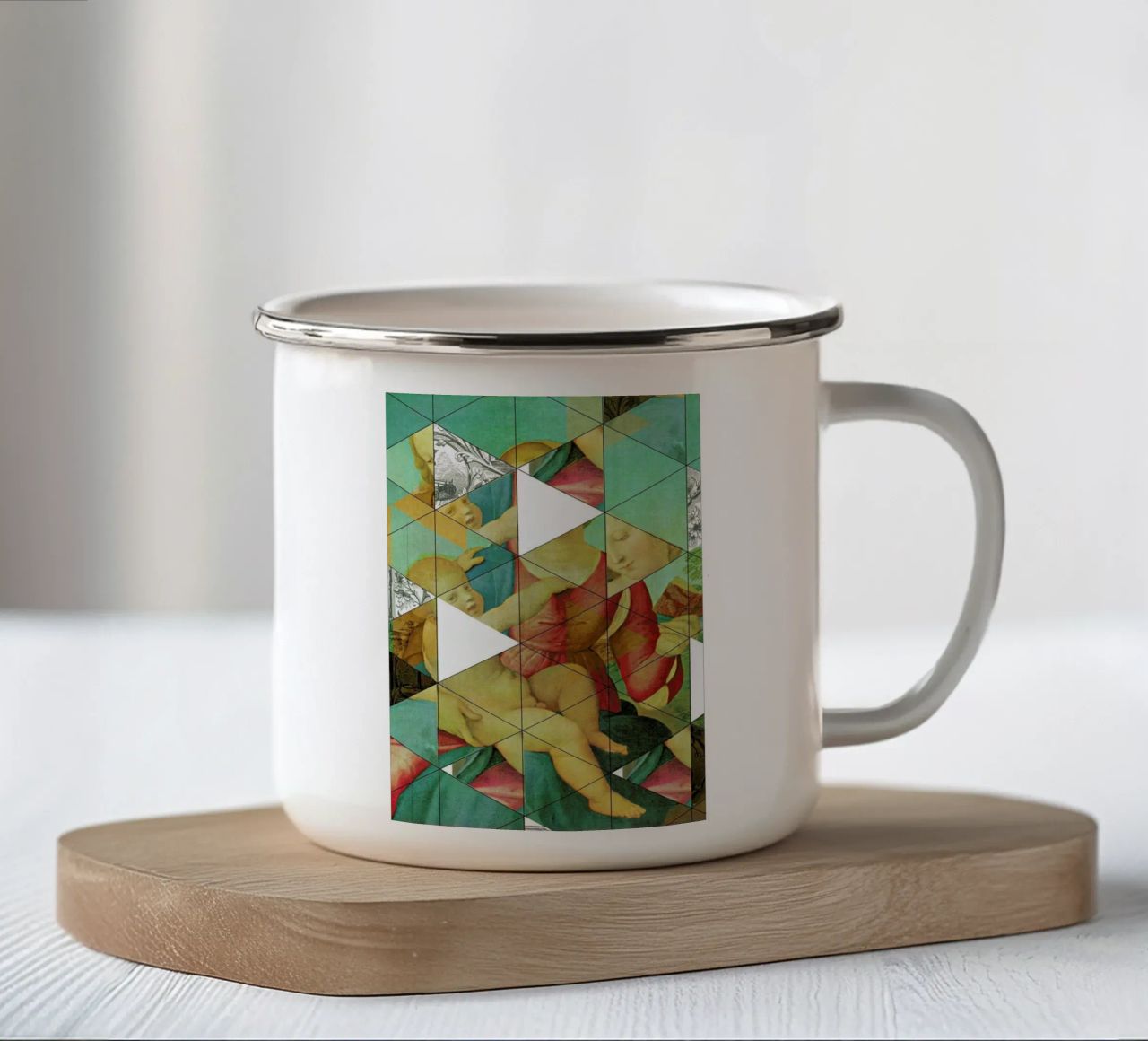 Raphael´s Mother&Child get mixed enamel mug by Marko Köppe