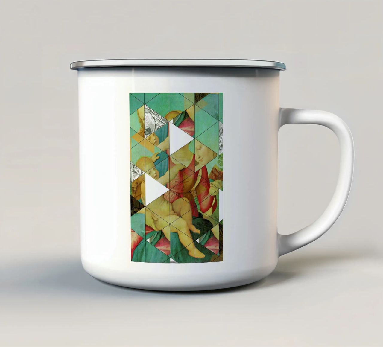 Raphael´s Mother&Child get mixed enamel mug by Marko Köppe
