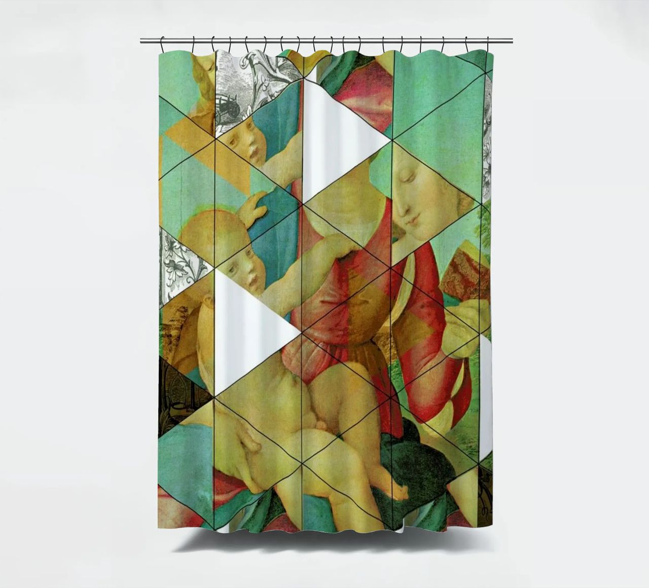 Raphael´s Mother&Child get mixed shower curtain by Marko Köppe