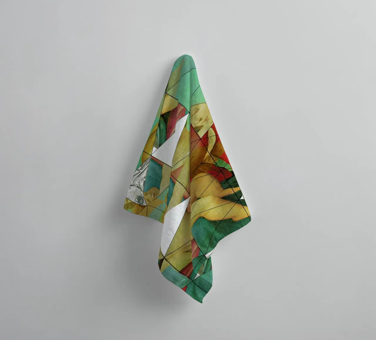 Raphael´s Mother&Child get mixed badhanddoek van Marko Köppe