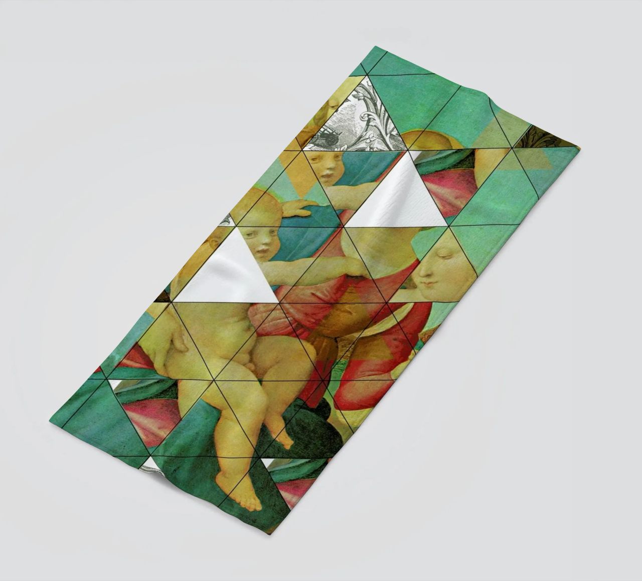 Raphael´s Mother&Child get mixed beach towel by Marko Köppe