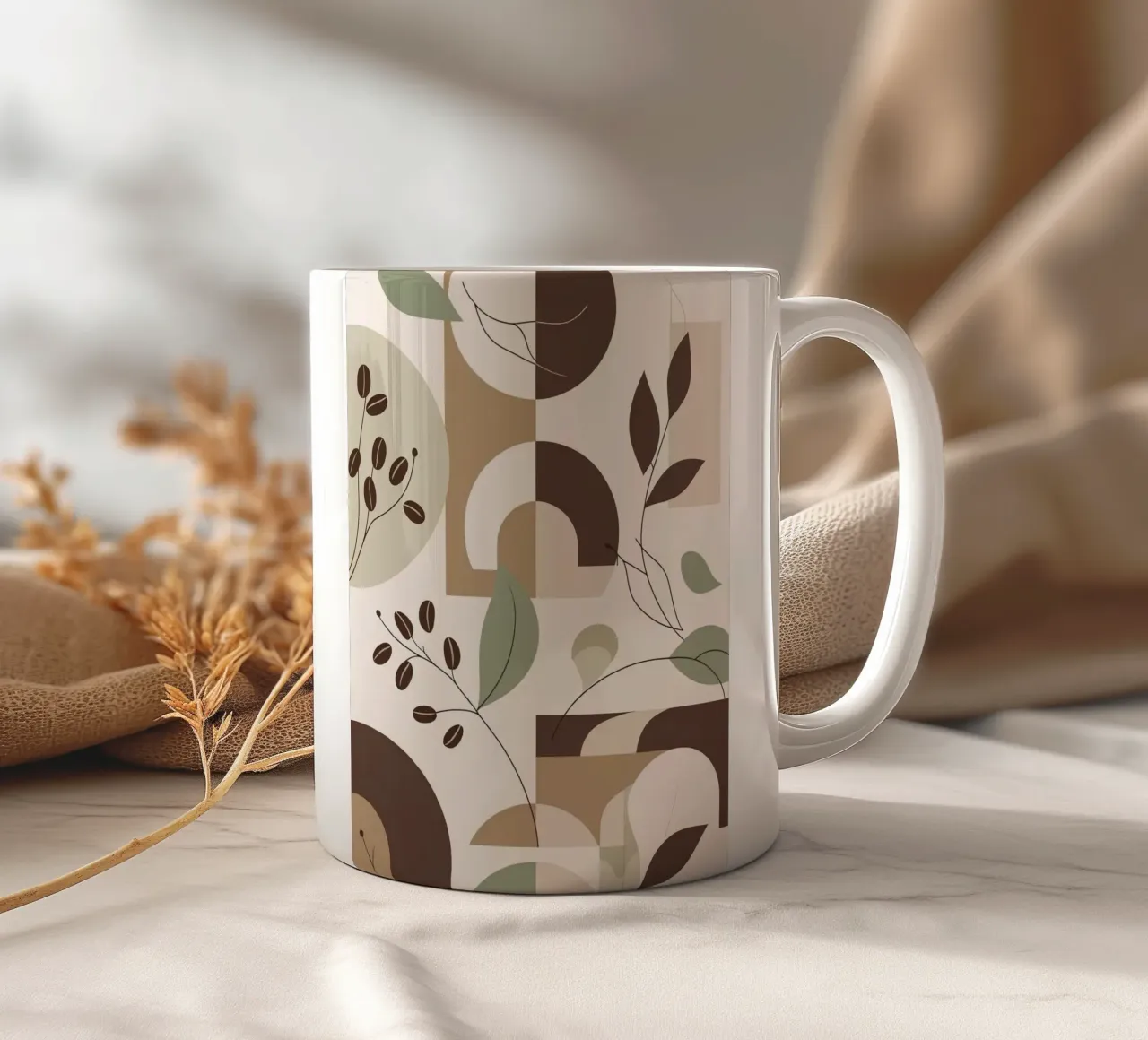 Design minimalista nei toni della terra tazza in ceramica da cofa home