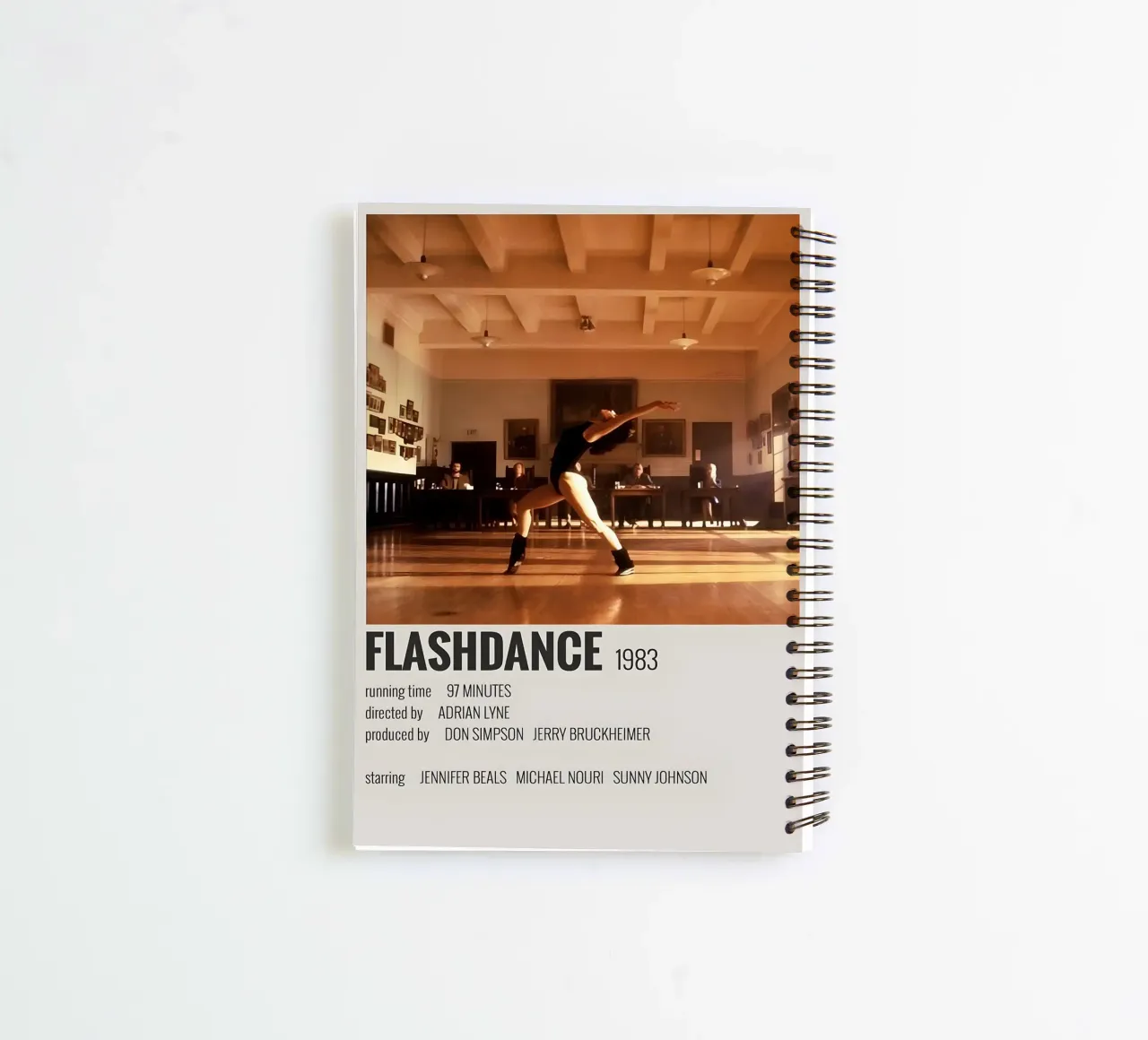 FLASHDANCE 1983 spiral notebook by MVFminimalist