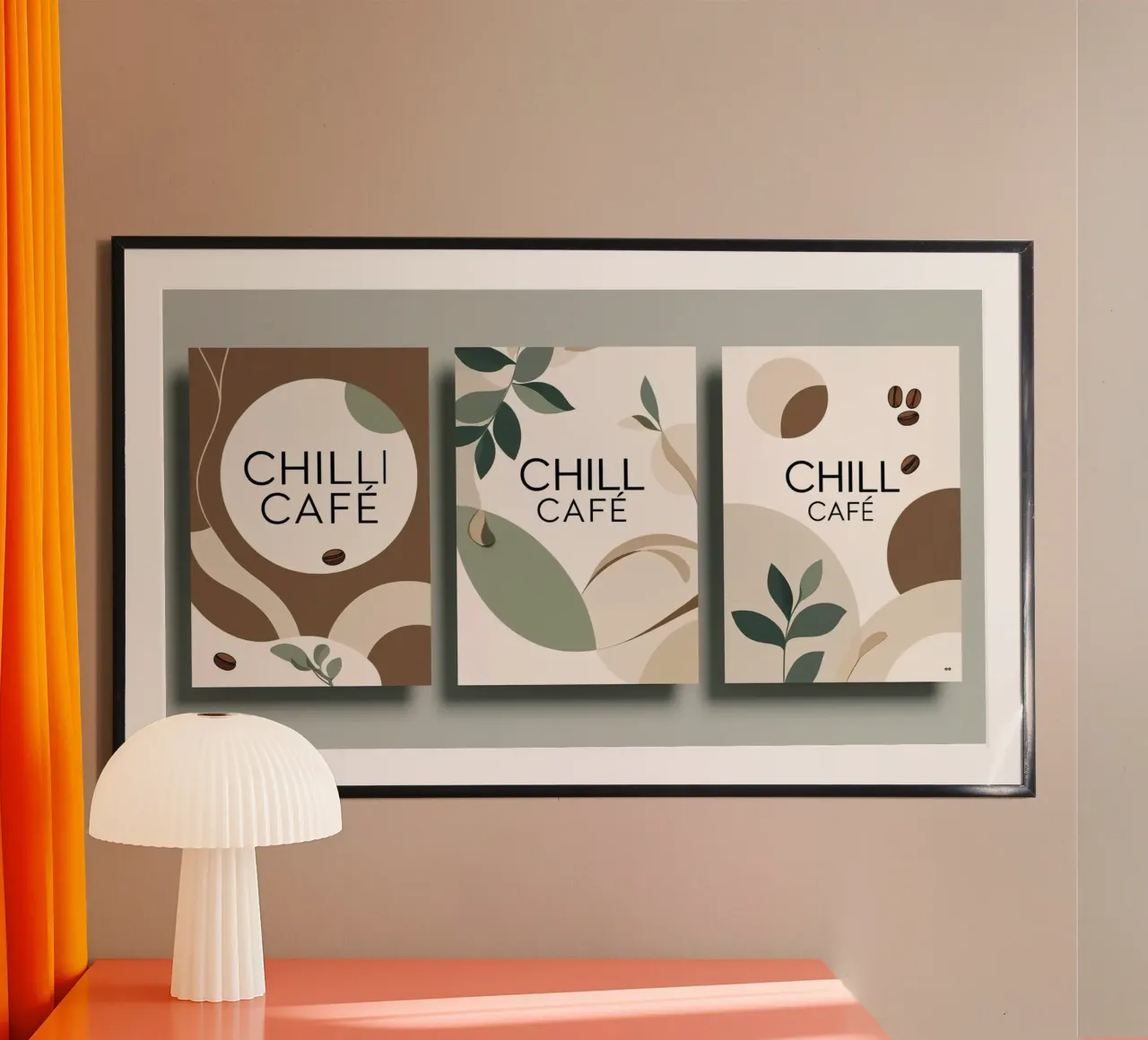 decorazione delle bevande poster con telaio in legno da cofa home