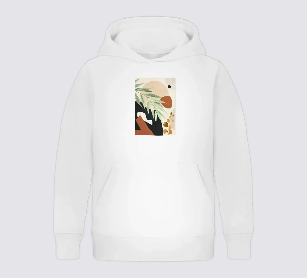 Branches and Leaves in an Abstraction 01 felpa bambino con cappuccio da cityart