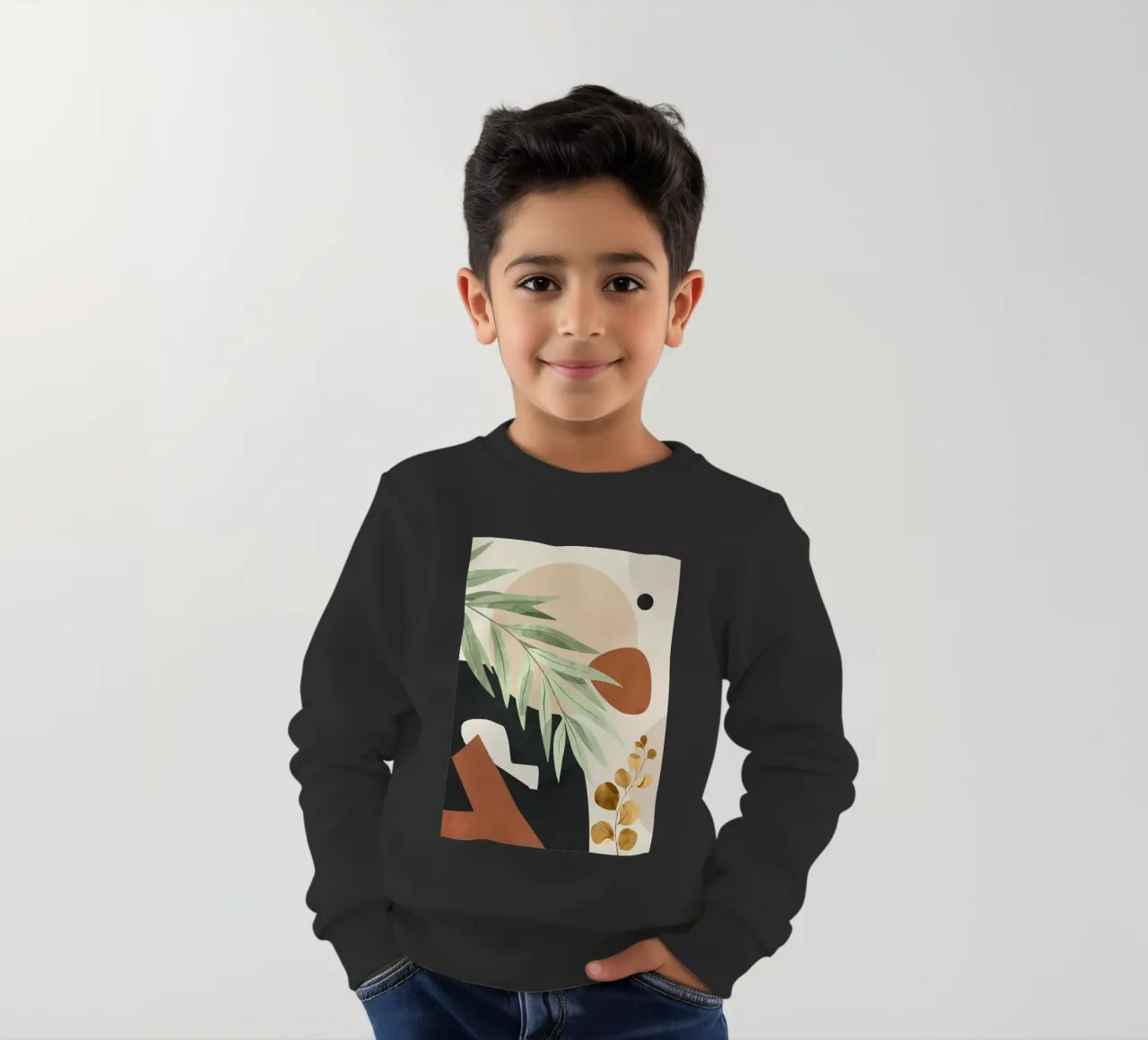 Branches and Leaves in an Abstraction 01 felpa bambino da cityart