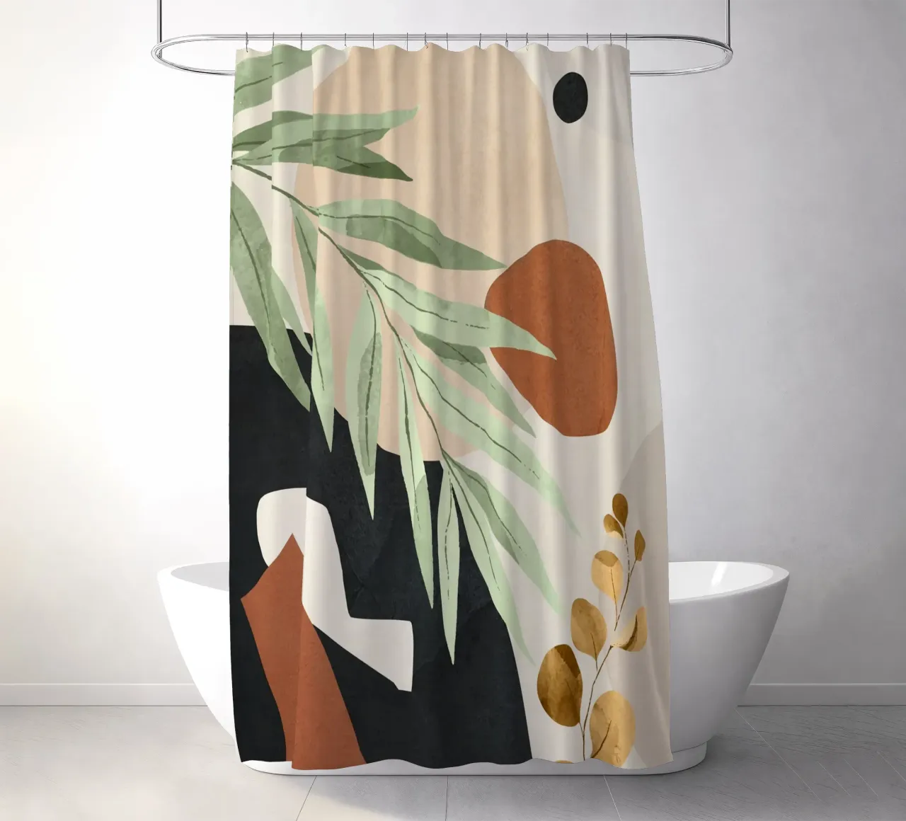 Branches and Leaves in an Abstraction 01 tenda da doccia da cityart