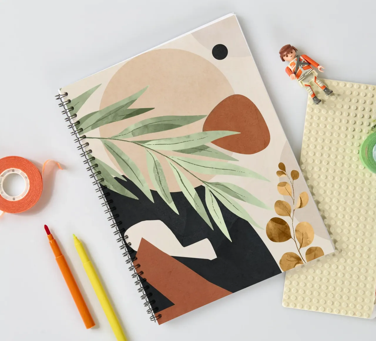 Branches and Leaves in an Abstraction 01 spiral notebook by cityart