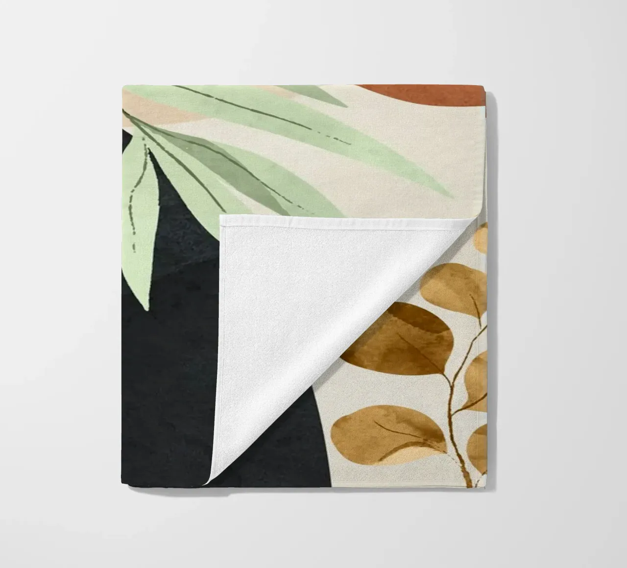 Branches and Leaves in an Abstraction 01 beach towel by cityart