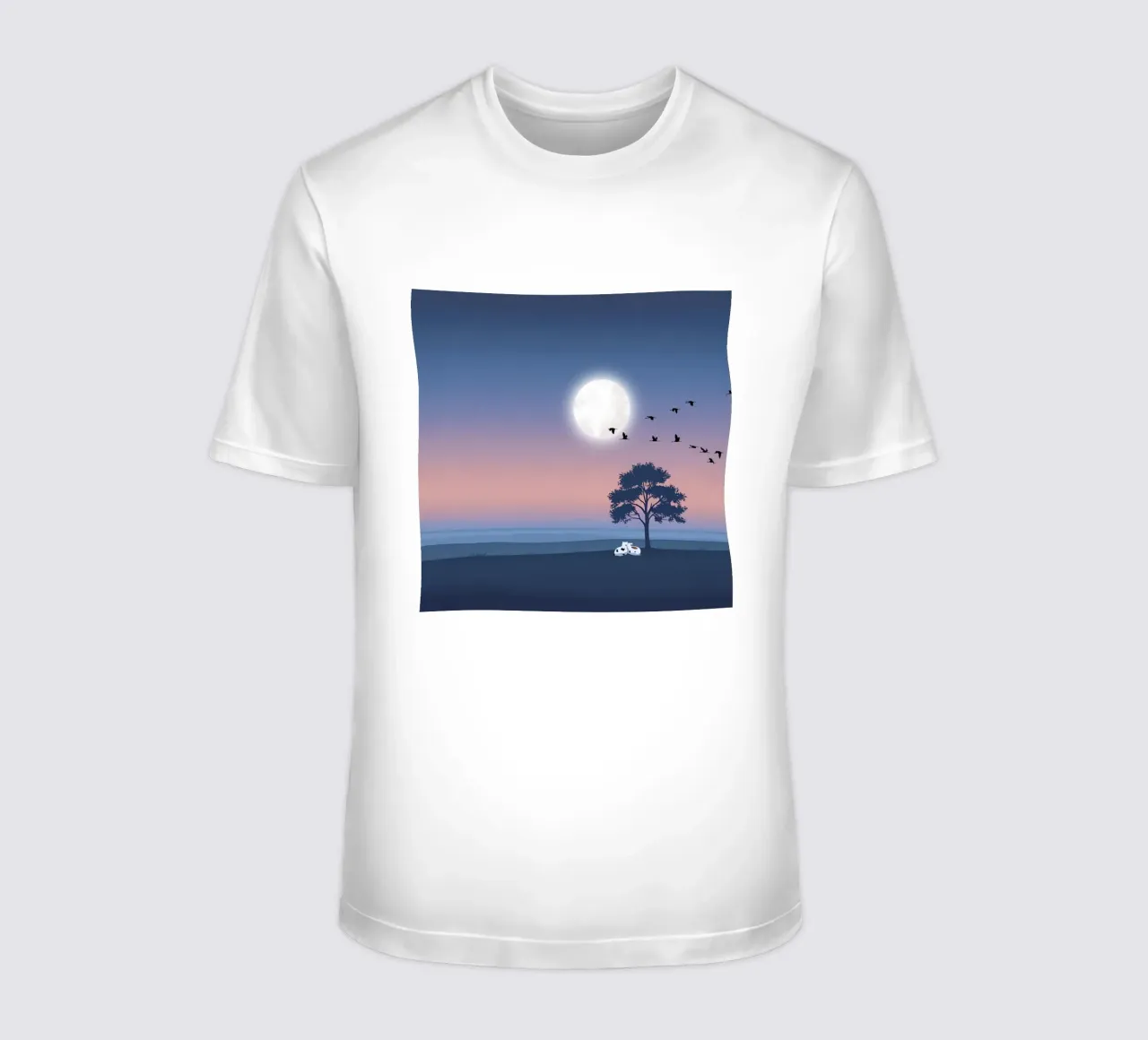 luna con calma t-shirt da cofa home