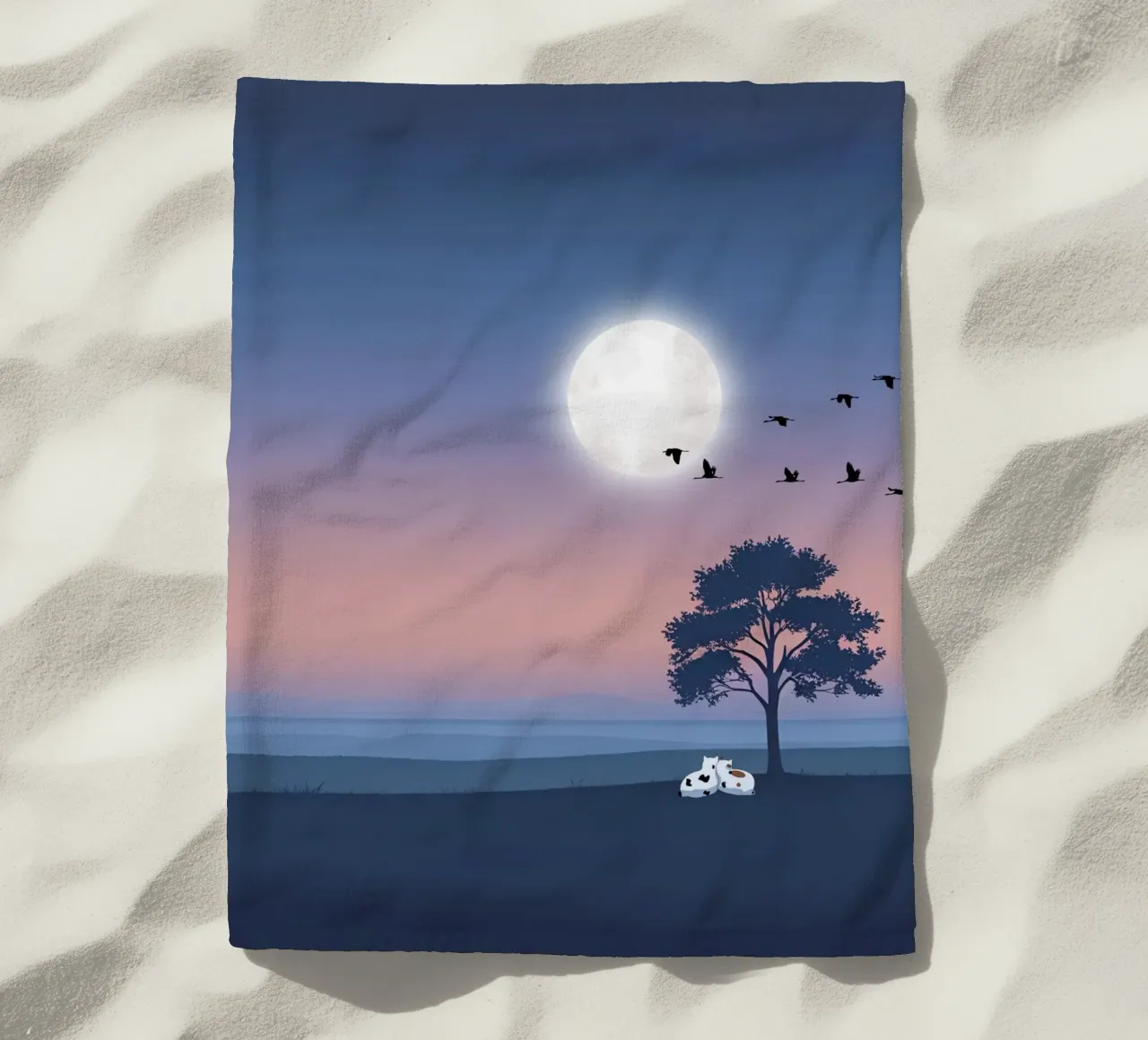 luna con calma telo mare da cofa home