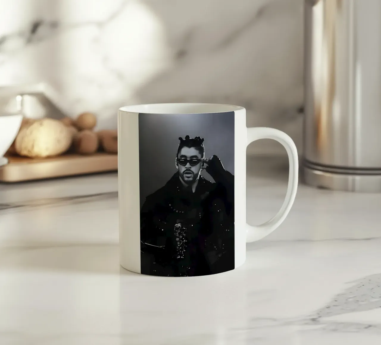 Bad Bunny tazza in ceramica da Low poly art