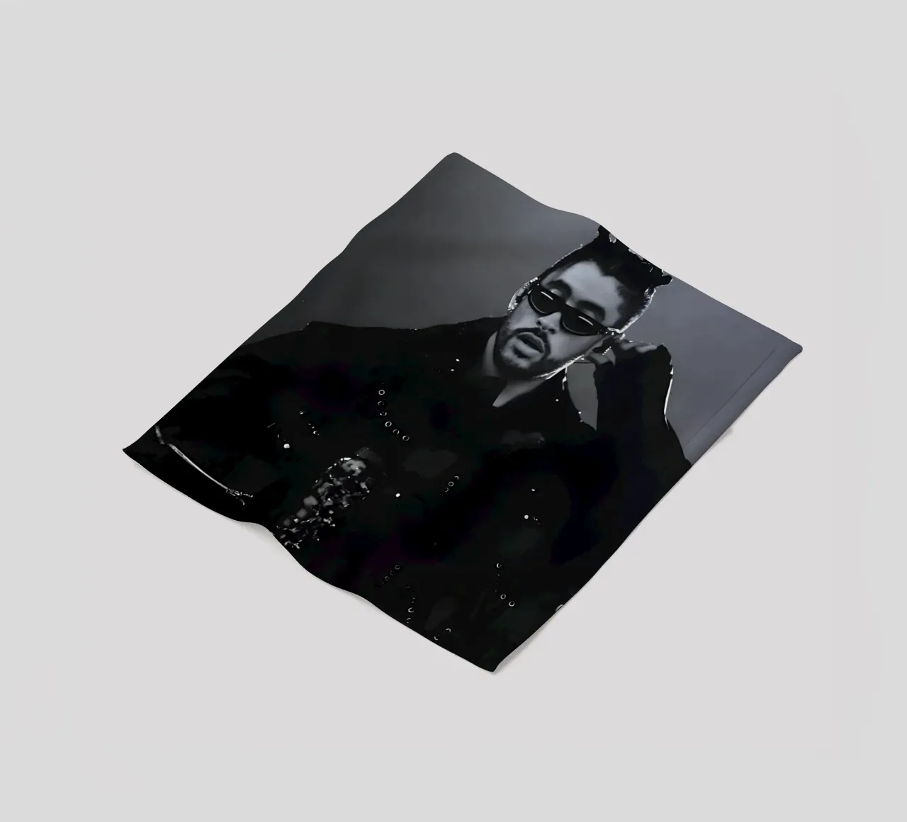 Bad Bunny Fleecedecke von Low poly art