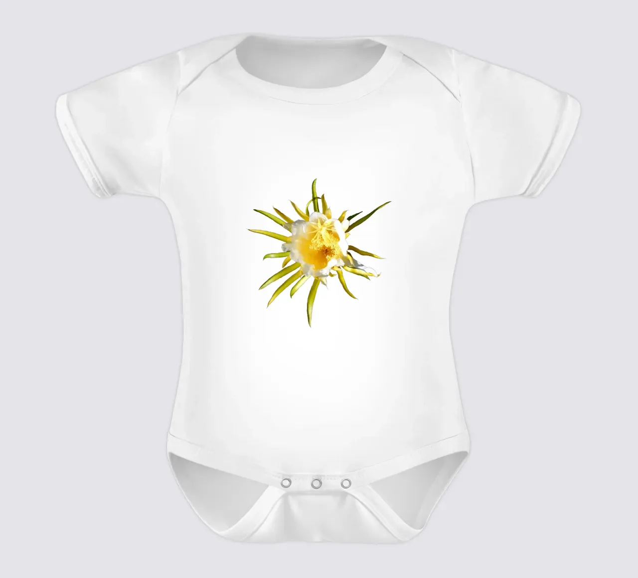 Fiore macro body neonato maniche corte da Bold Blooms