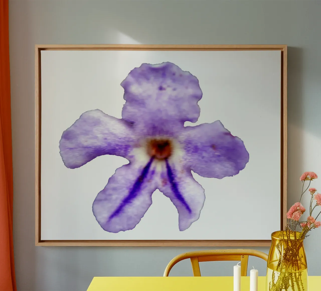 Macrobloem canvas met Baklijst van Bold Blooms