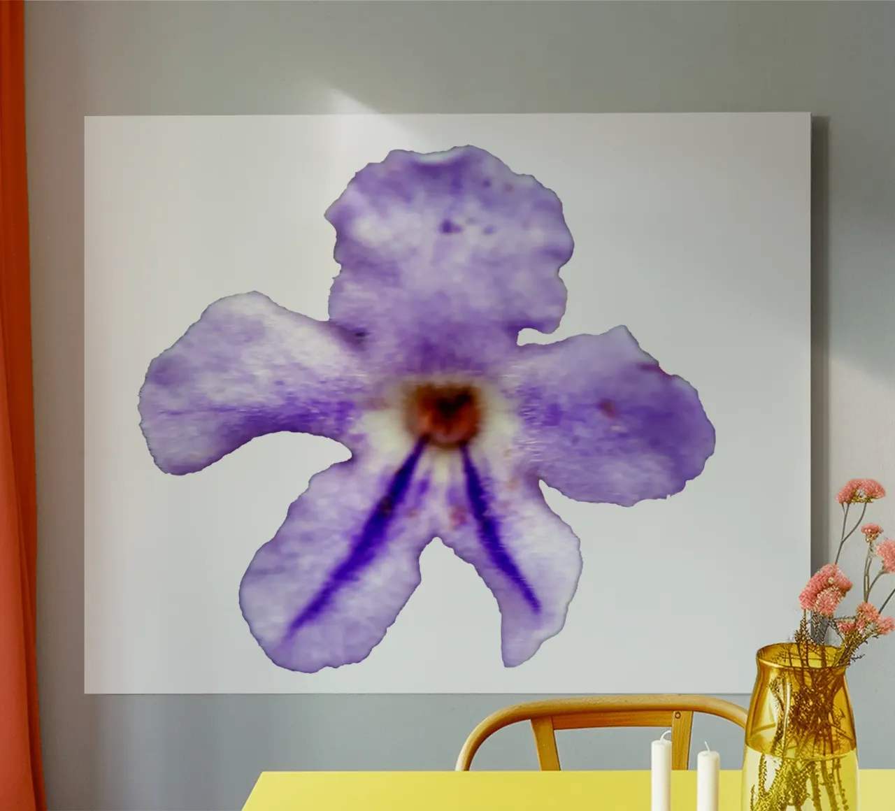 Macrobloem canvas met Baklijst van Bold Blooms