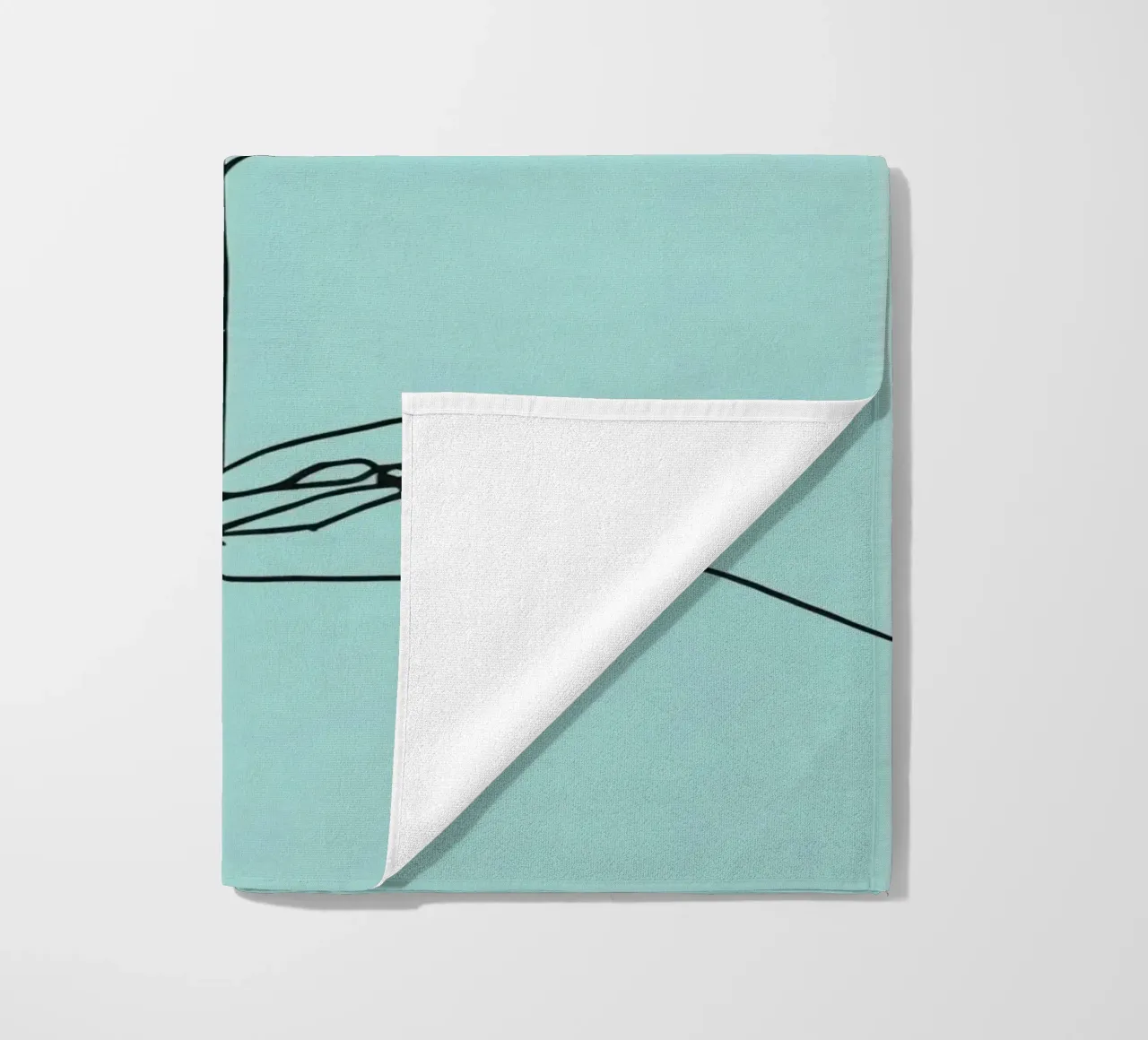Mani che sorreggono una pianta per simboleggiare crescita e sostenibilità telo mare da DesignDoodle