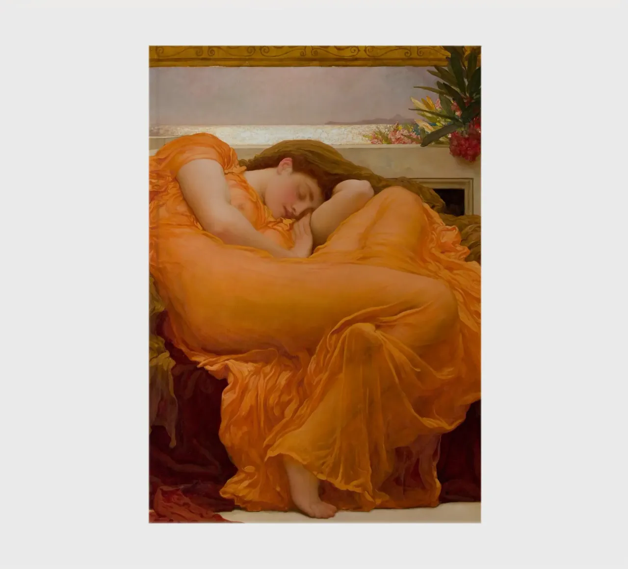 Flaming June by Frederic Lord Leighton notebook by Art History