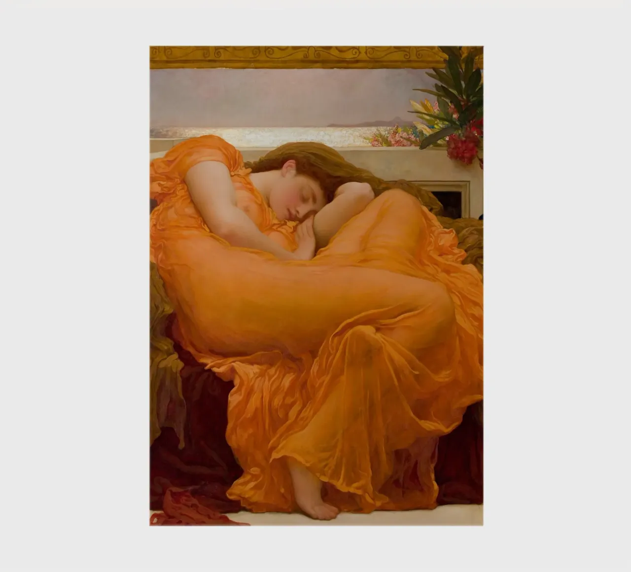 Flaming June by Frederic Lord Leighton notebook by Art History