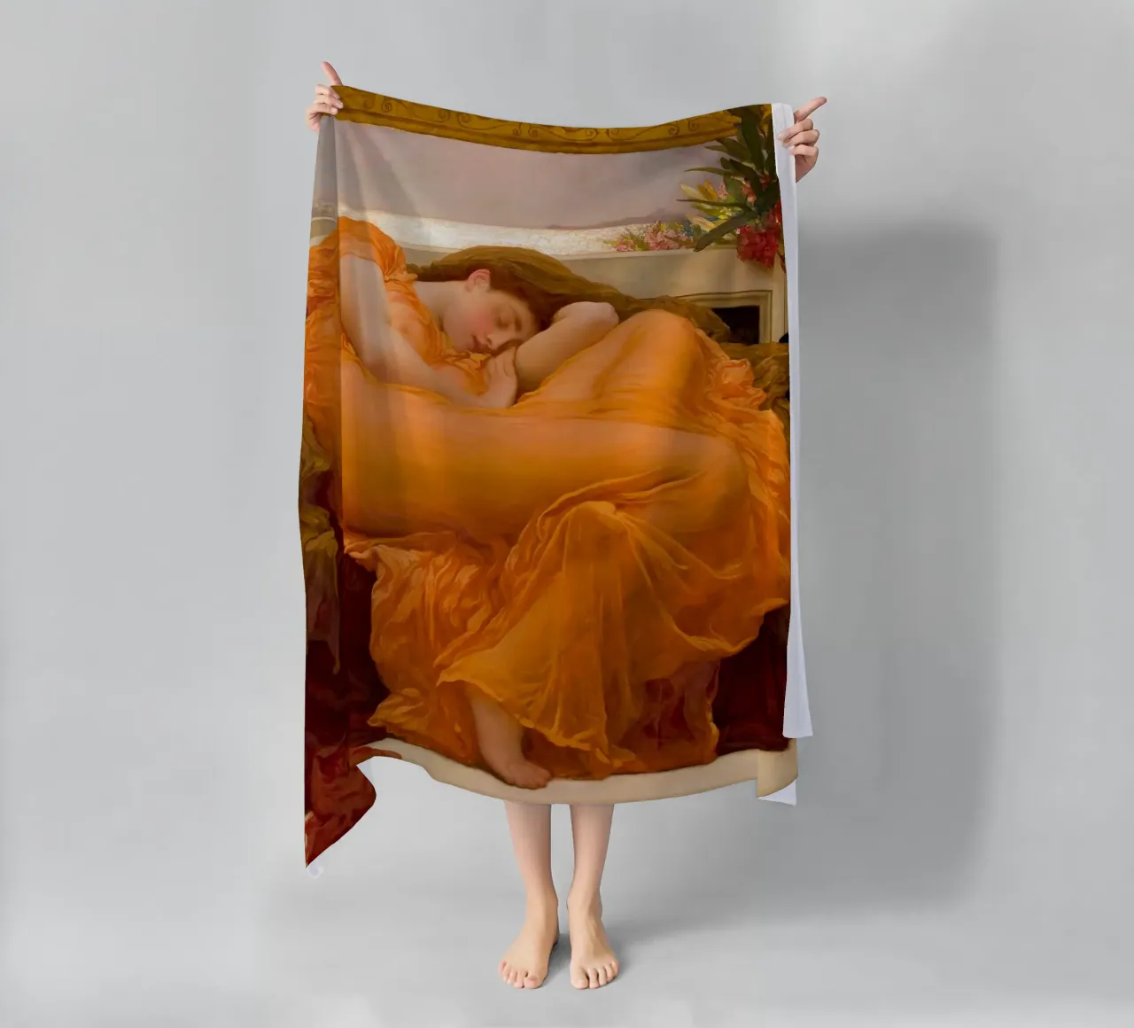 Giugno fiammeggiante di Frederic Lord Leighton telo mare da Art History