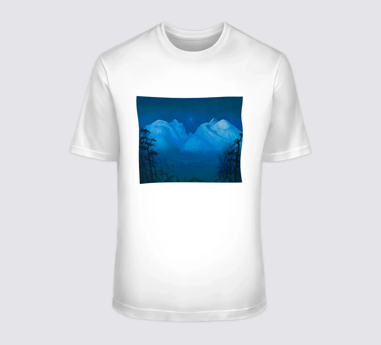 Notte d'inverno in montagna di Harald Sohlberg t-shirt da Venus Art
