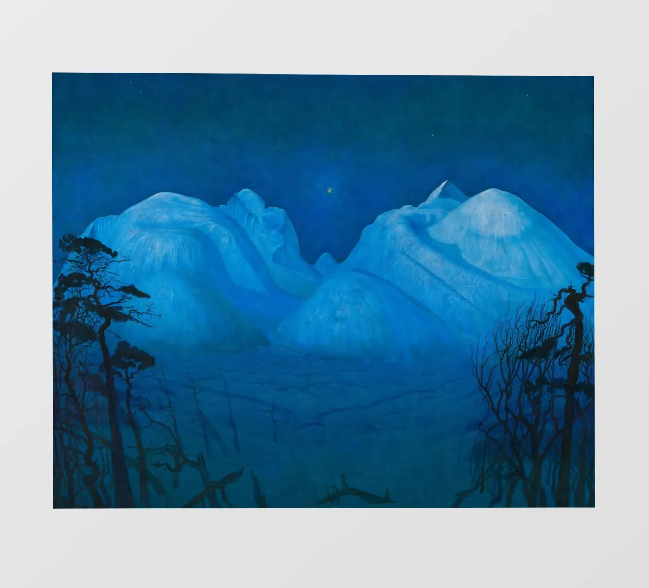 Notte d'inverno in montagna di Harald Sohlberg telo in pvc da Venus Art