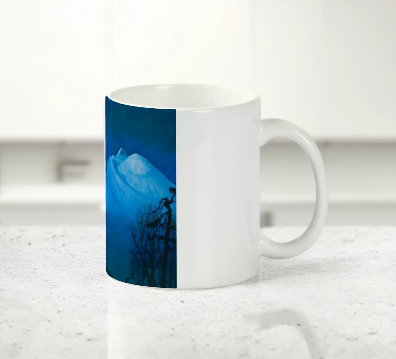 Notte d'inverno in montagna di Harald Sohlberg tazza in ceramica da Venus Art