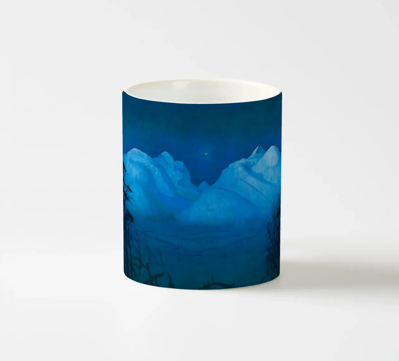 Notte d'inverno in montagna di Harald Sohlberg tazza in ceramica da Venus Art
