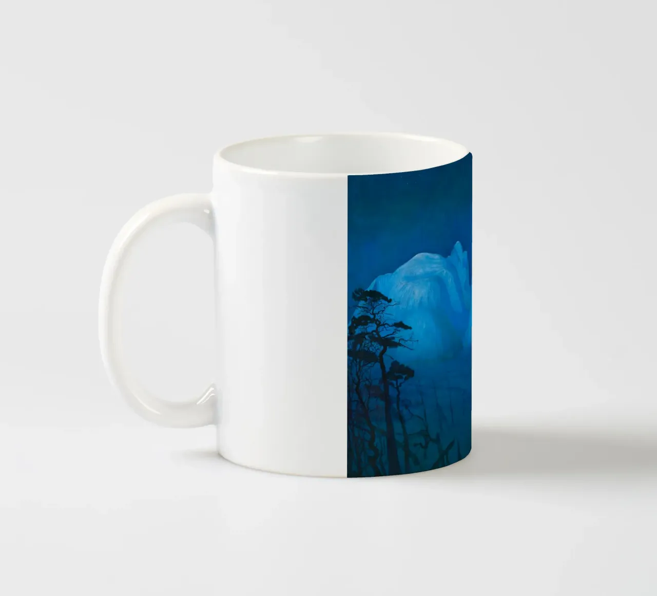 Notte d'inverno in montagna di Harald Sohlberg tazza in ceramica da Venus Art