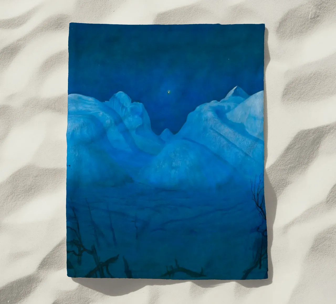 Notte d'inverno in montagna di Harald Sohlberg telo mare da Venus Art