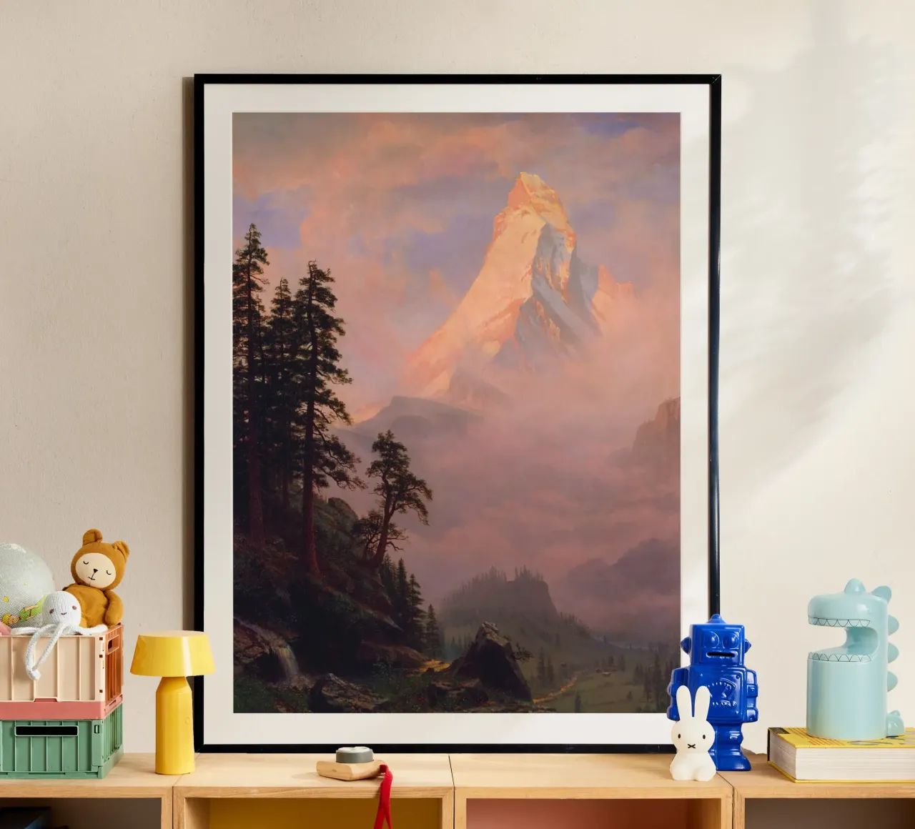 L'alba sul Cervino di Albert Bierstadt carta hahnemühle da Venus Art