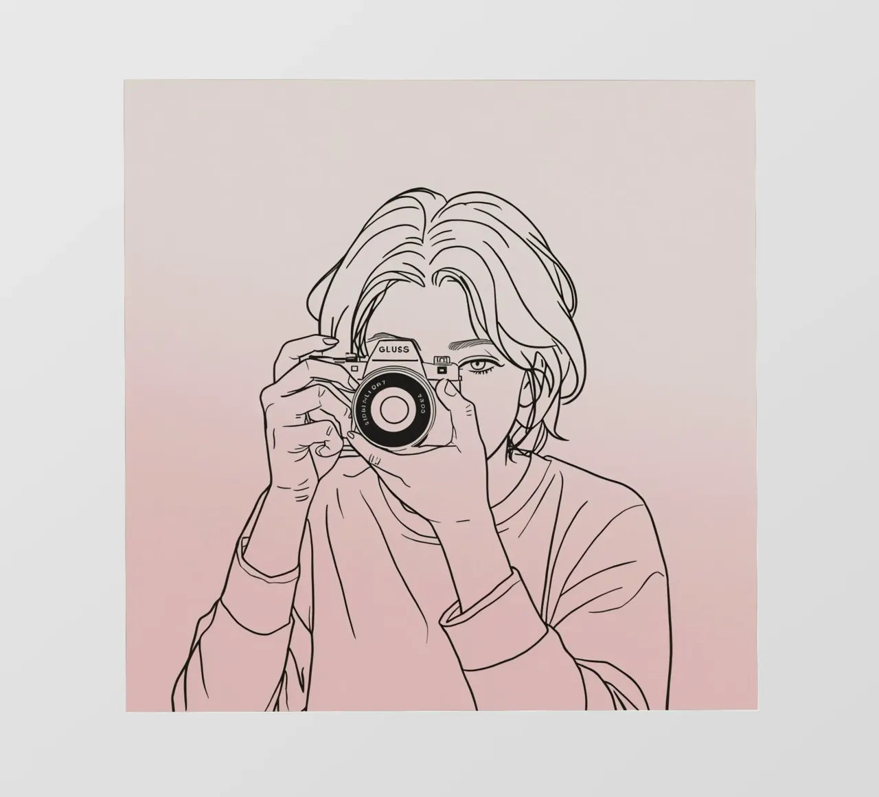 Young woman holding a camera and capturing memories pvc cover by DesignDoodle