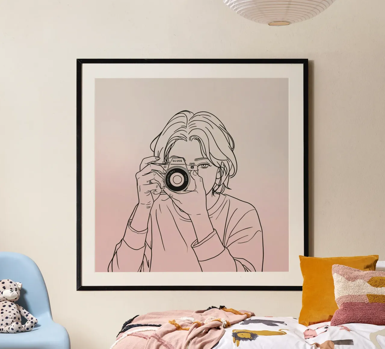Joven sosteniendo una cámara y capturando recuerdos hahnemühle de DesignDoodle