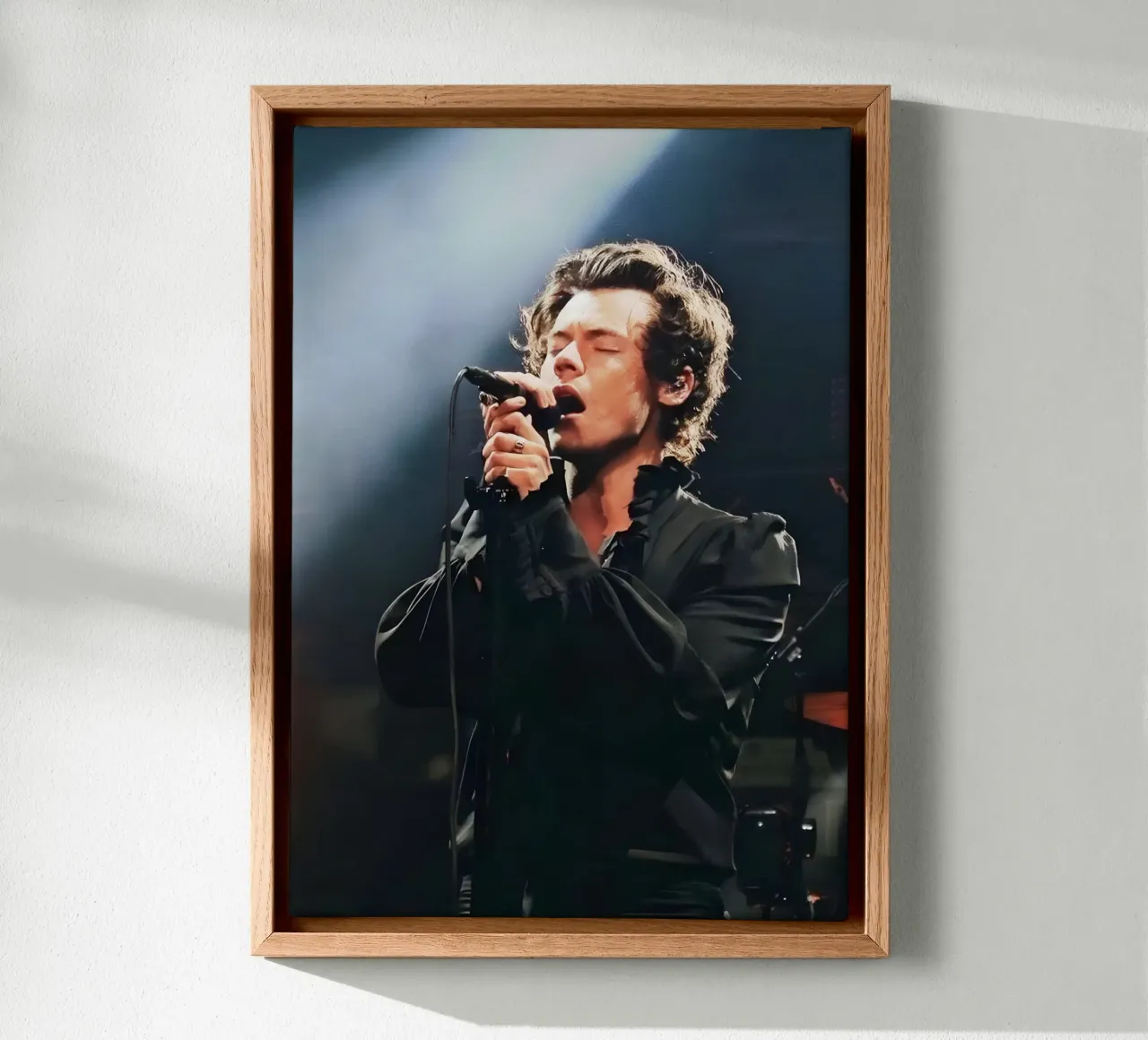 Harry Styles canvas with Floater frame by Low poly art