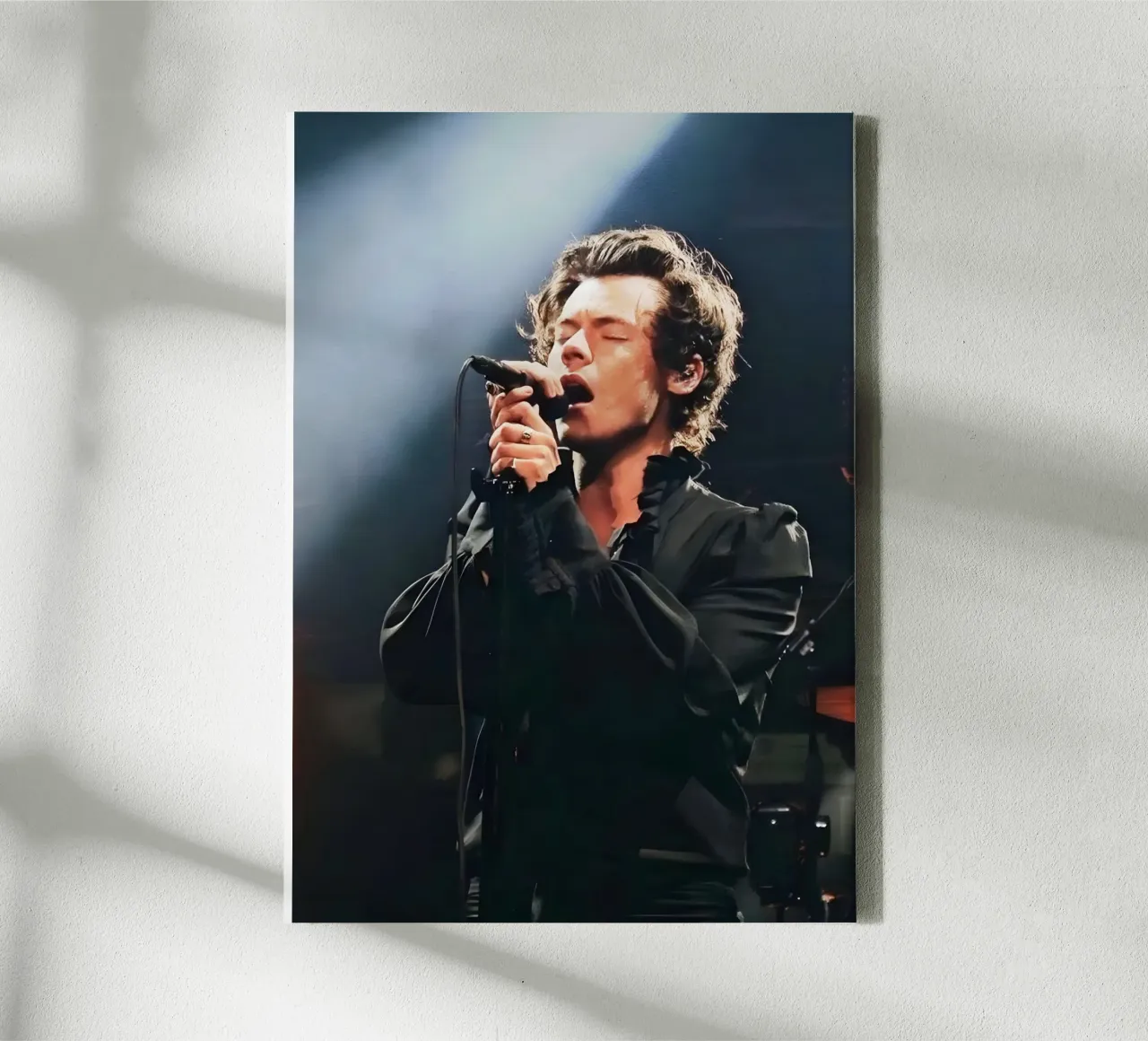 Harry Styles canvas with Floater frame by Low poly art