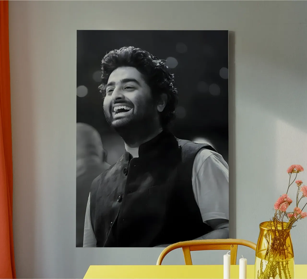 Arijit Singh canvas with Floater frame by Low poly art