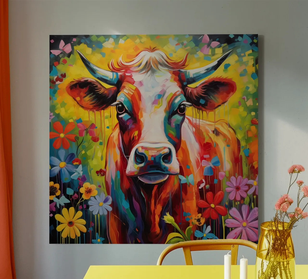 Muurkunst van Imagine canvas met Baklijst van Imagine